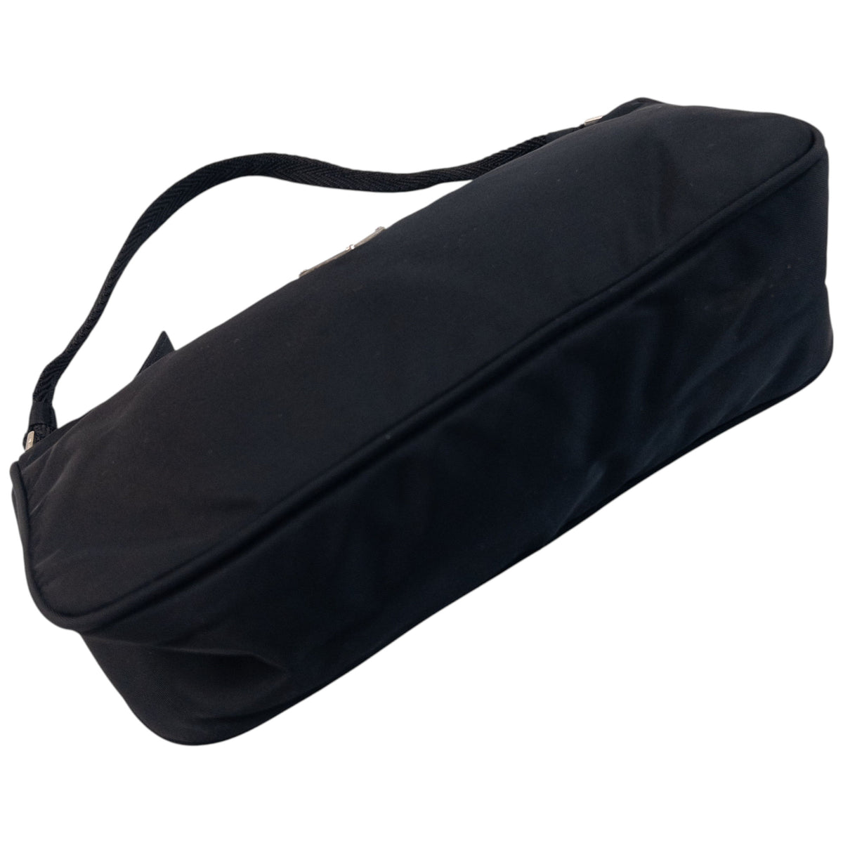 Vintage 2000s Prada Mini Baguette Shoulder Bag in black, photo 6