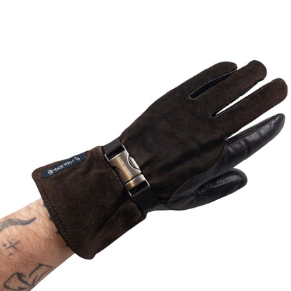 Vintage Armani Jeans Leather Suede Gloves Size M