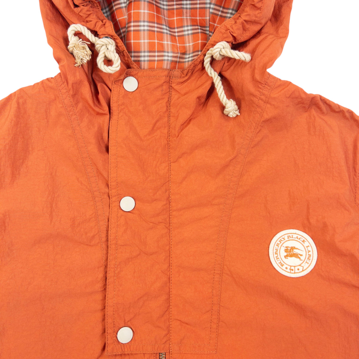 Vintage 2000s Burberry Black Label Lightweight Zip Up Jacket in orange (polyester), photo 3