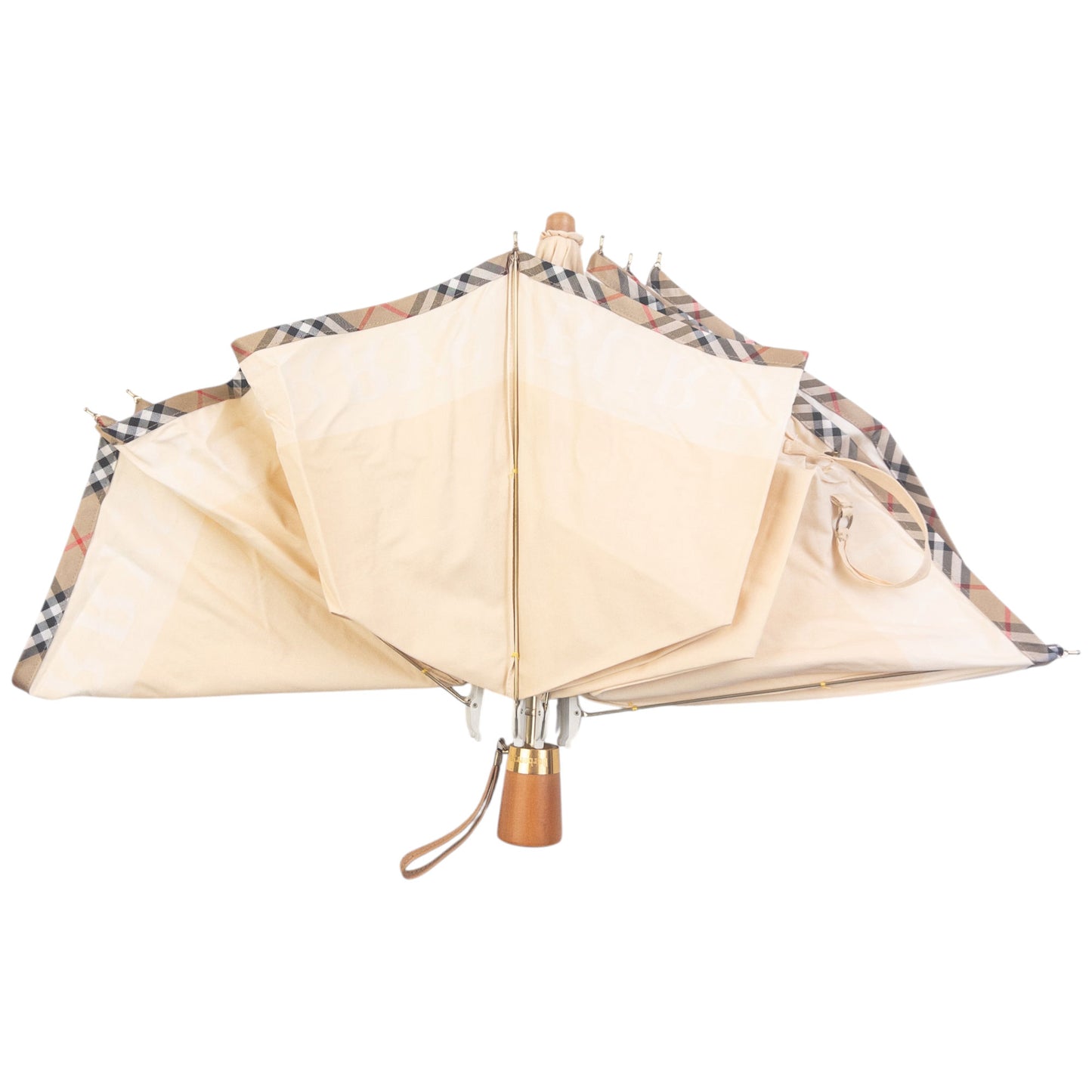 Vintage 90s Burberry Nova Check Trim Umbrella
