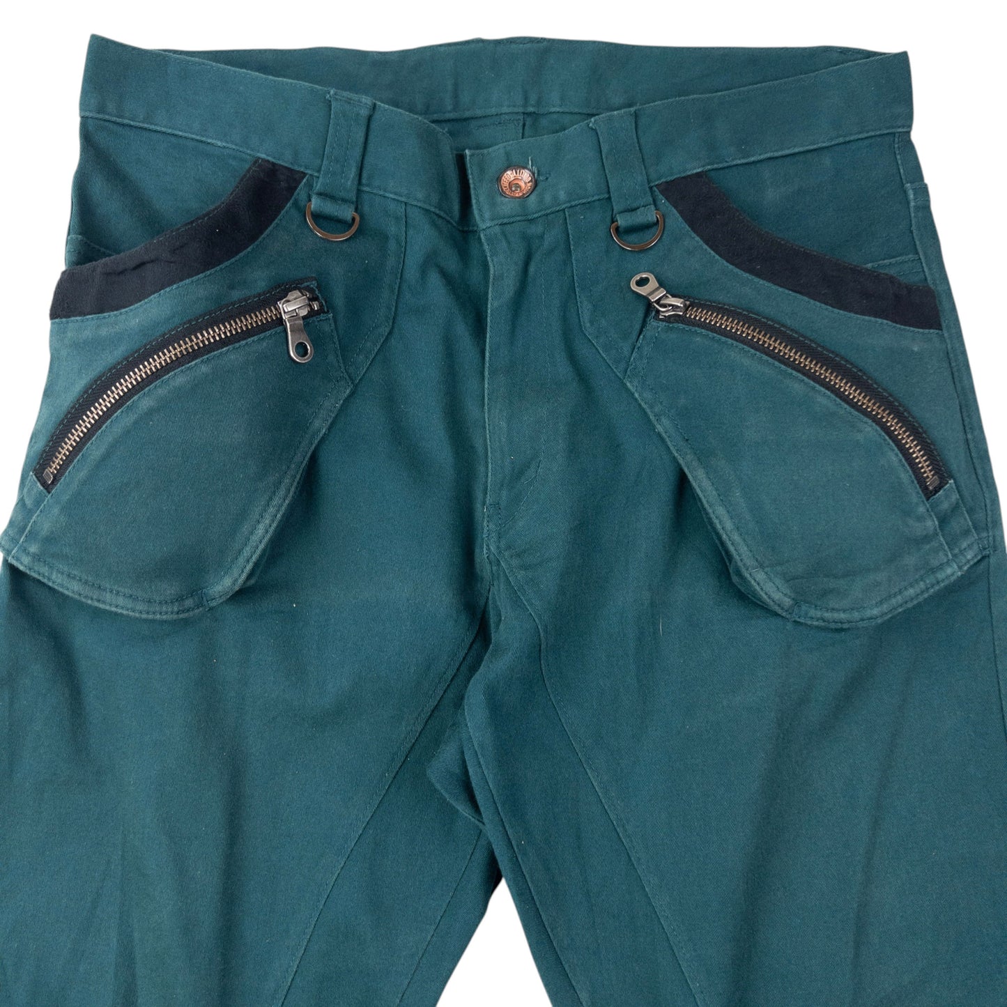 Vintage 2000s PPFM Curved Stacked Leg Cargo Trousers Size W31