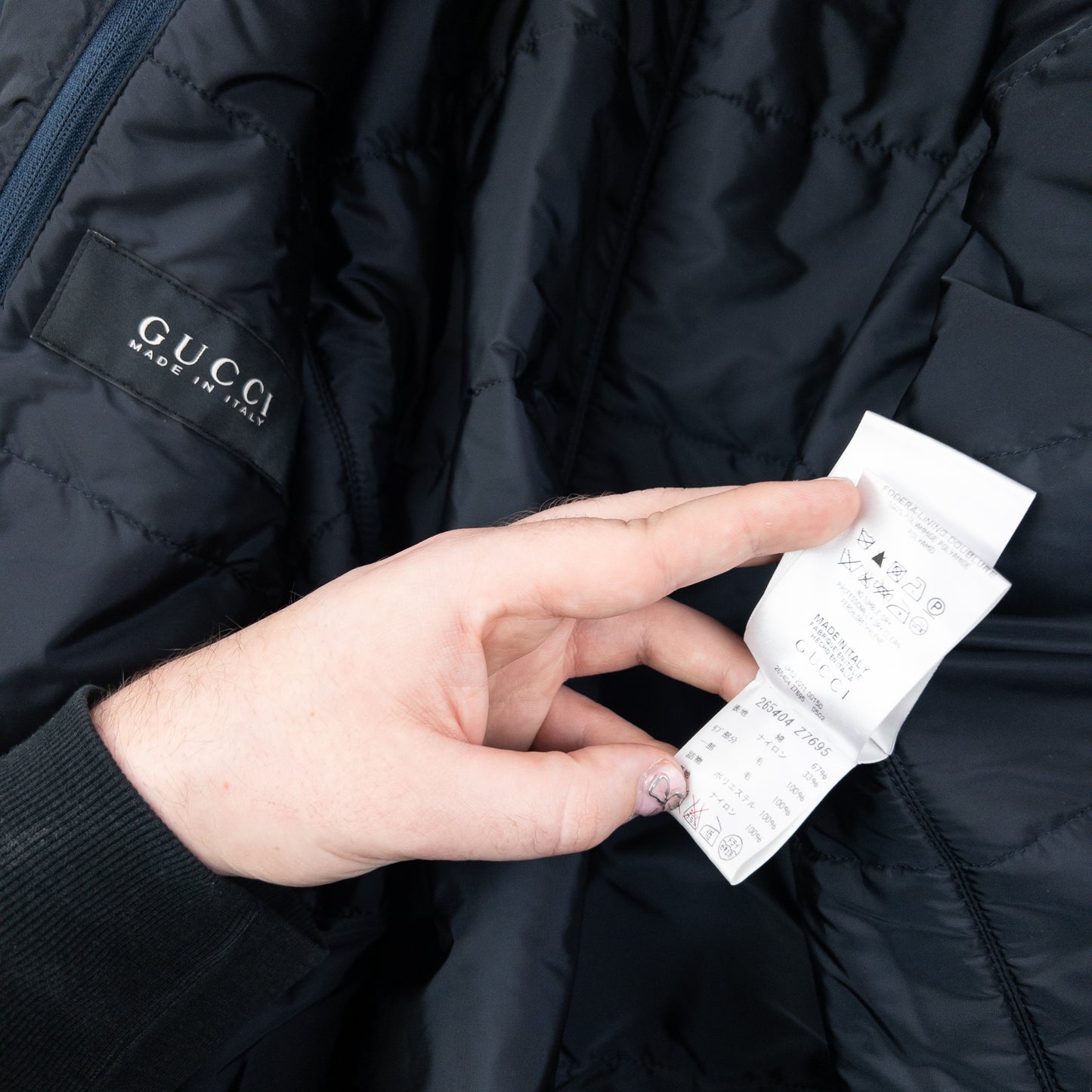 Vintage 2000s Gucci Layered Zip Up Jacket Size M