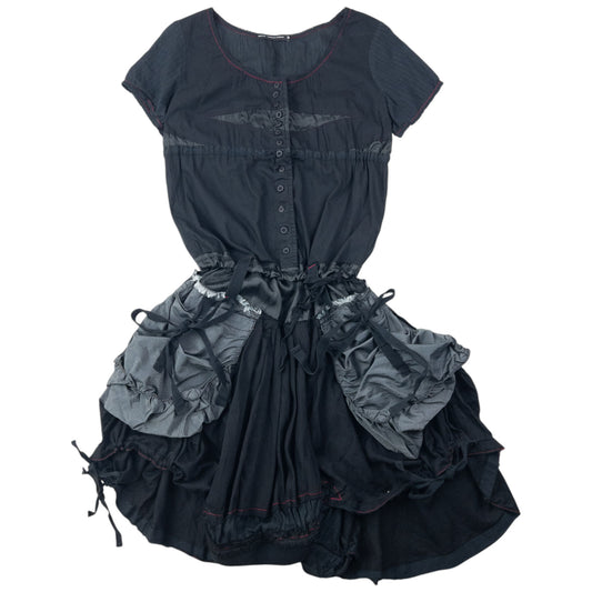 Vintage 2000s Marithe + Francois Girbaud Asymmetric Bubble Dress Womens Size M