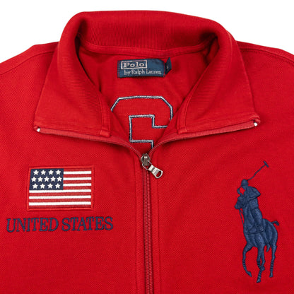 Vintage Polo Ralph Lauren USA Zip Up Sweatshirt Size L