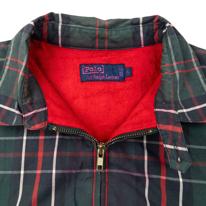 Vintage 90s Polo Ralph Lauren Fleece Lined Checkered Jacket Size L
