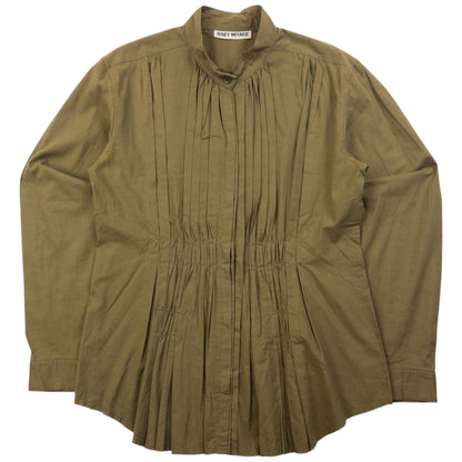 Vintage 90s Issey Miyake Pleated Long Sleeve Button Up Shirt Womens Size S