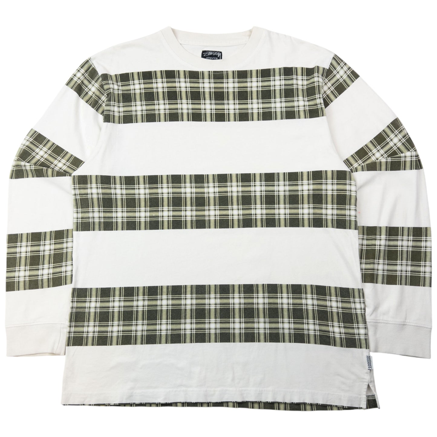 Vintage 2000s Stussy Checkered Long Sleeve T Shirt Size M
