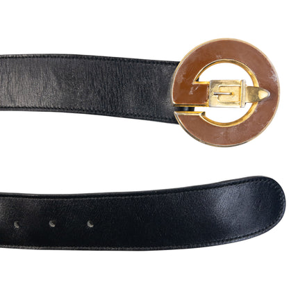Vintage 90s Gucci Leather Belt in black, photo 5