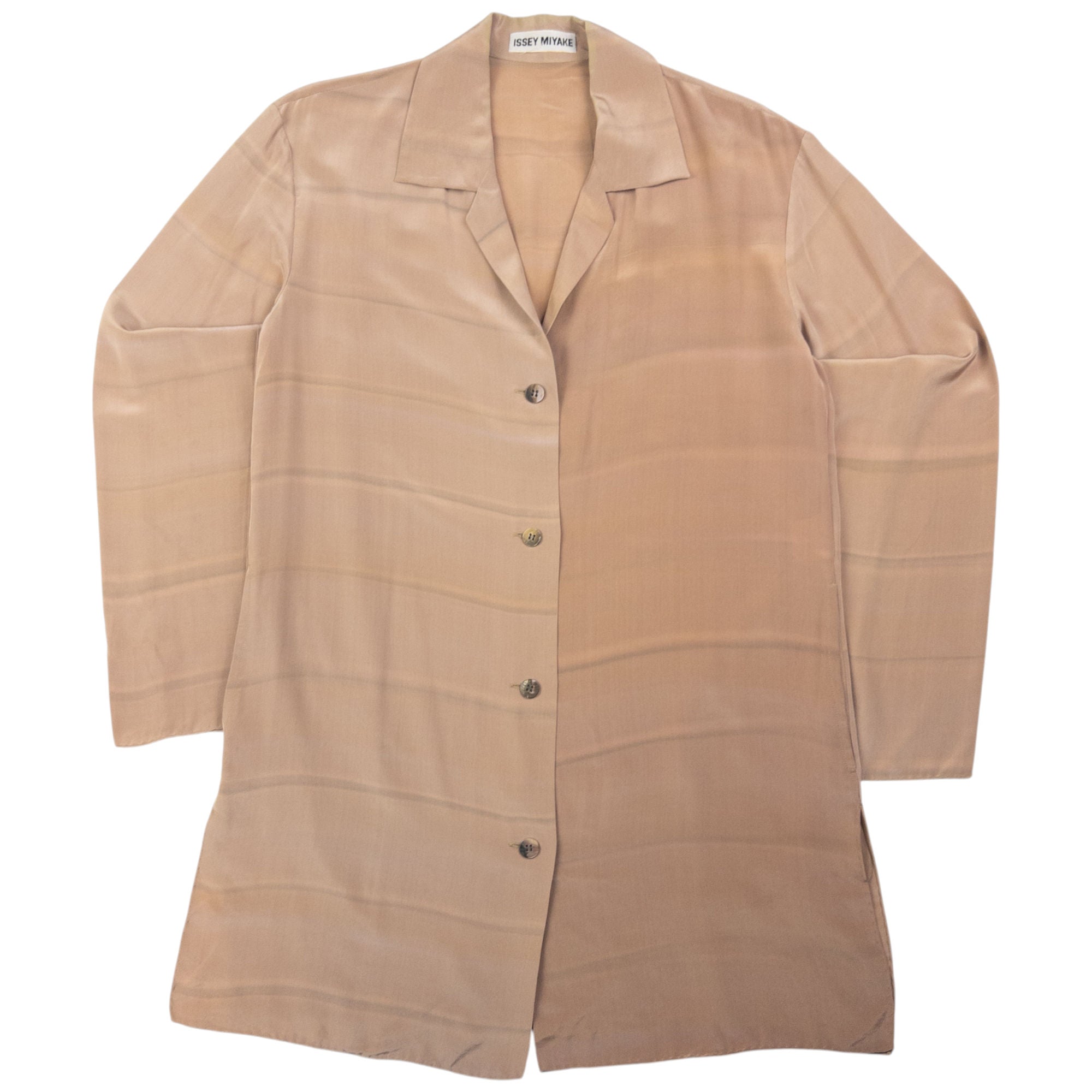 Vintage Issey Miyake Striped Long Sleeve Button Up Shirt Womens Size L