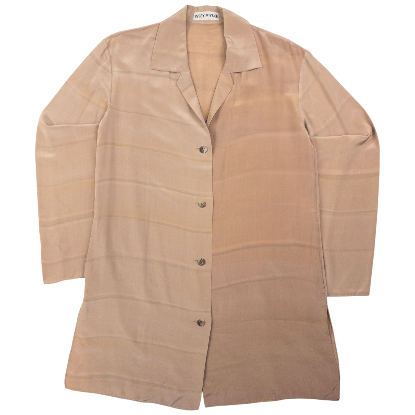 Vintage Issey Miyake Striped Long Sleeve Button Up Shirt Womens Size L