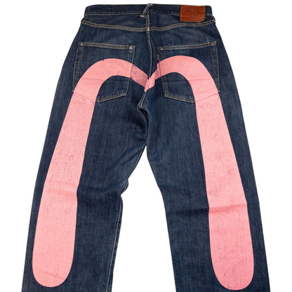 Vintage Evisu Painted Daicock Japanese Denim Jeans Size W32