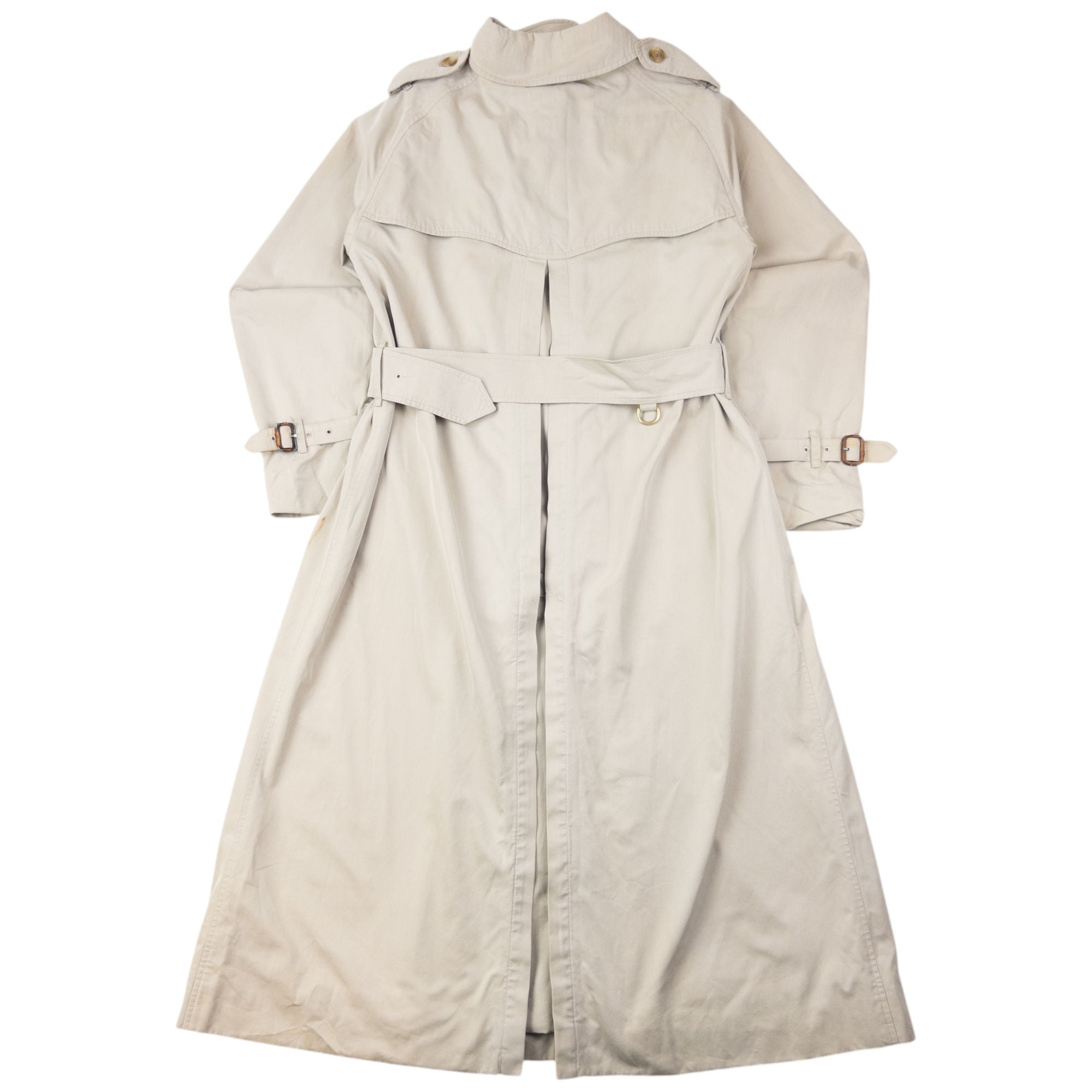 Vintage 90s Burberry Nova Check Lined Belted Trench Coat Womens Size XL