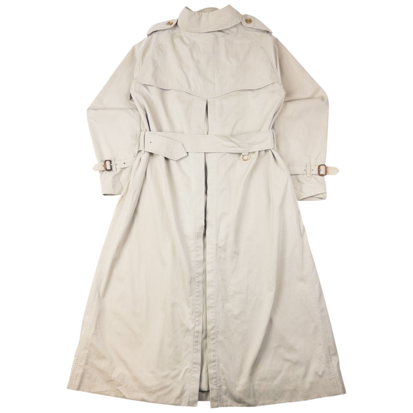 Vintage 90s Burberry Nova Check Lined Belted Trench Coat Womens Size XL