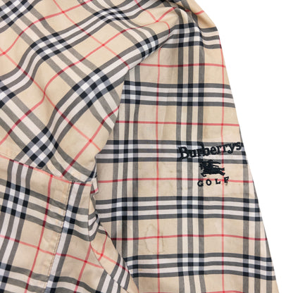Vintage 90s Burberry Golf Nova Check Packable Jacket Size XL