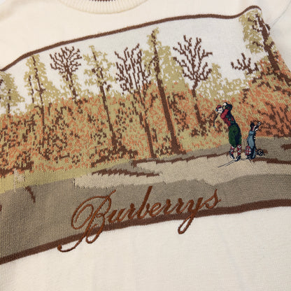 Vintage 90s Burberry Golfer Knit Jumper Size M