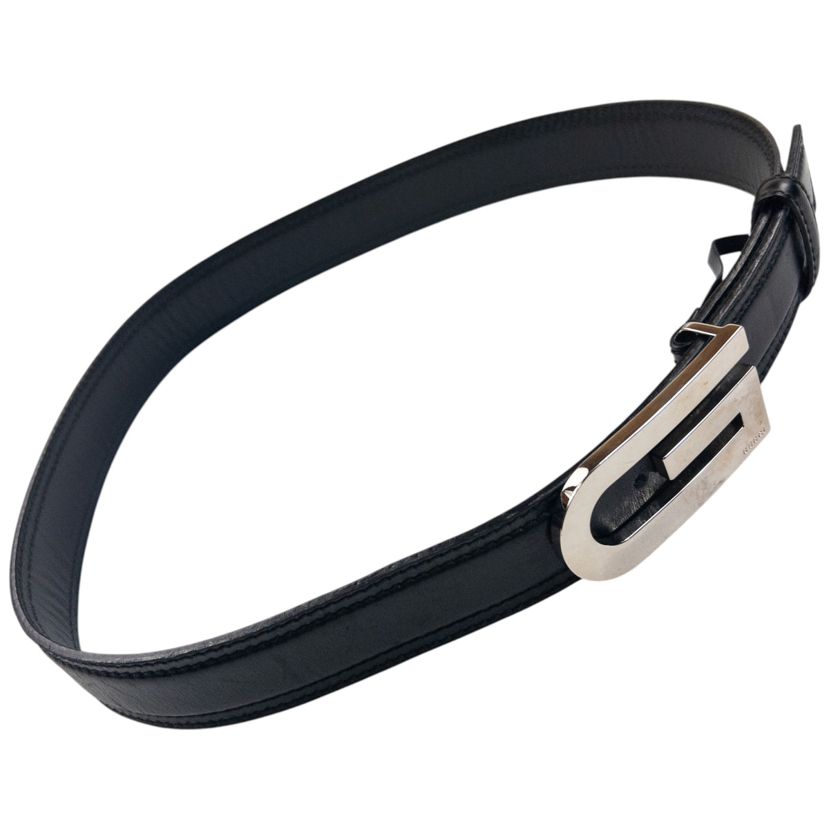 Vintage 2000s Gucci Leather Belt in black, photo 4