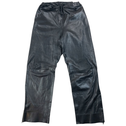 Vintage 2000s Gucci By Tom Ford Zip Cuff Leather Trousers Size L