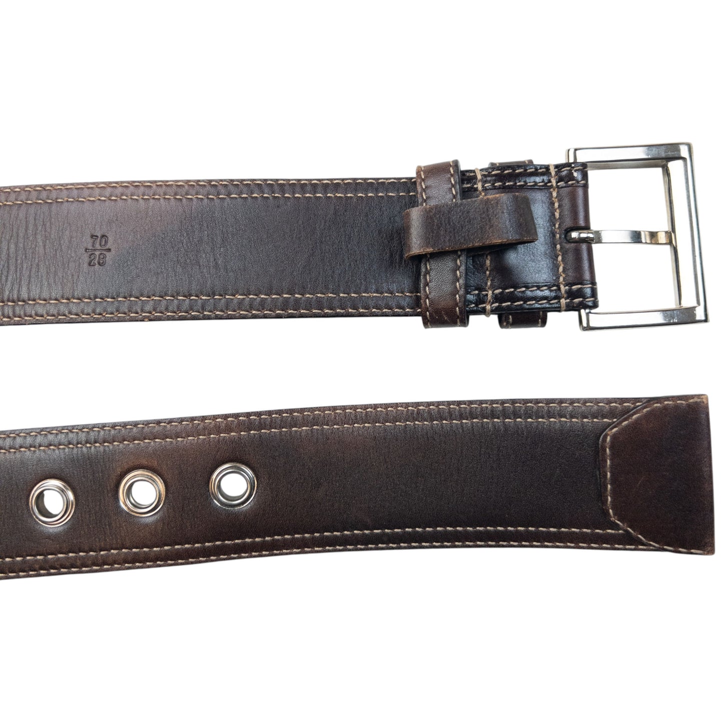 Vintage 90s Prada Leather Belt Size W26