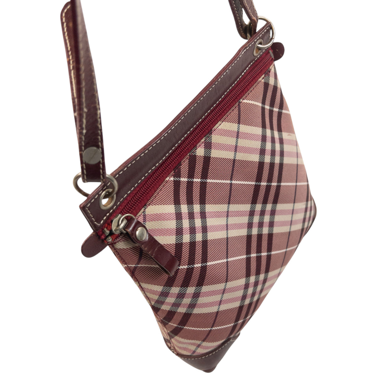 Vintage Burberry Blue Label Nova Check schoudertas uit de jaren 2000