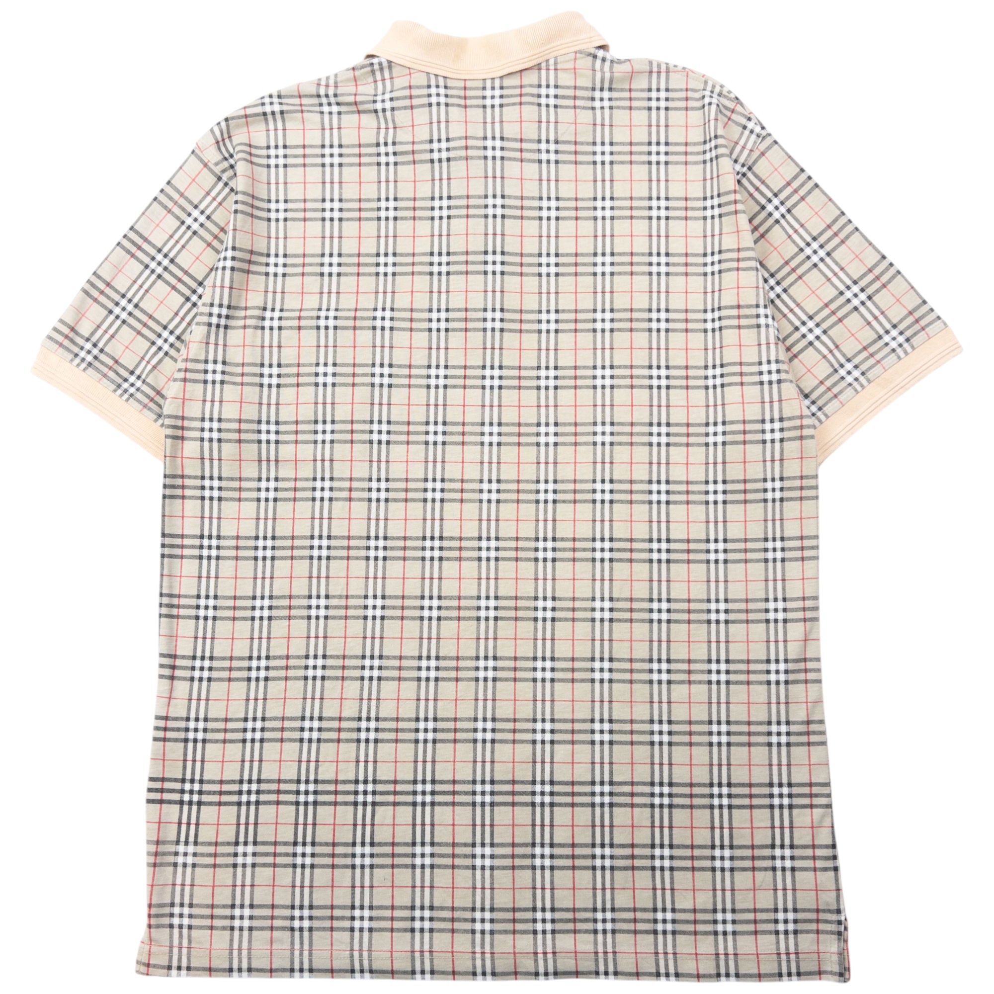 Vintage 90s Burberry Nova Check Polo Shirt Size XL