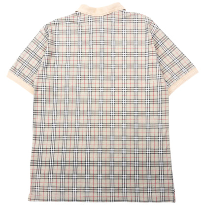 Vintage 90s Burberry Nova Check Polo Shirt Size XL