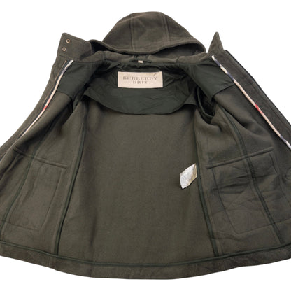 Vintage Burberry Brit Wool Duffle Jacket Womens Size S