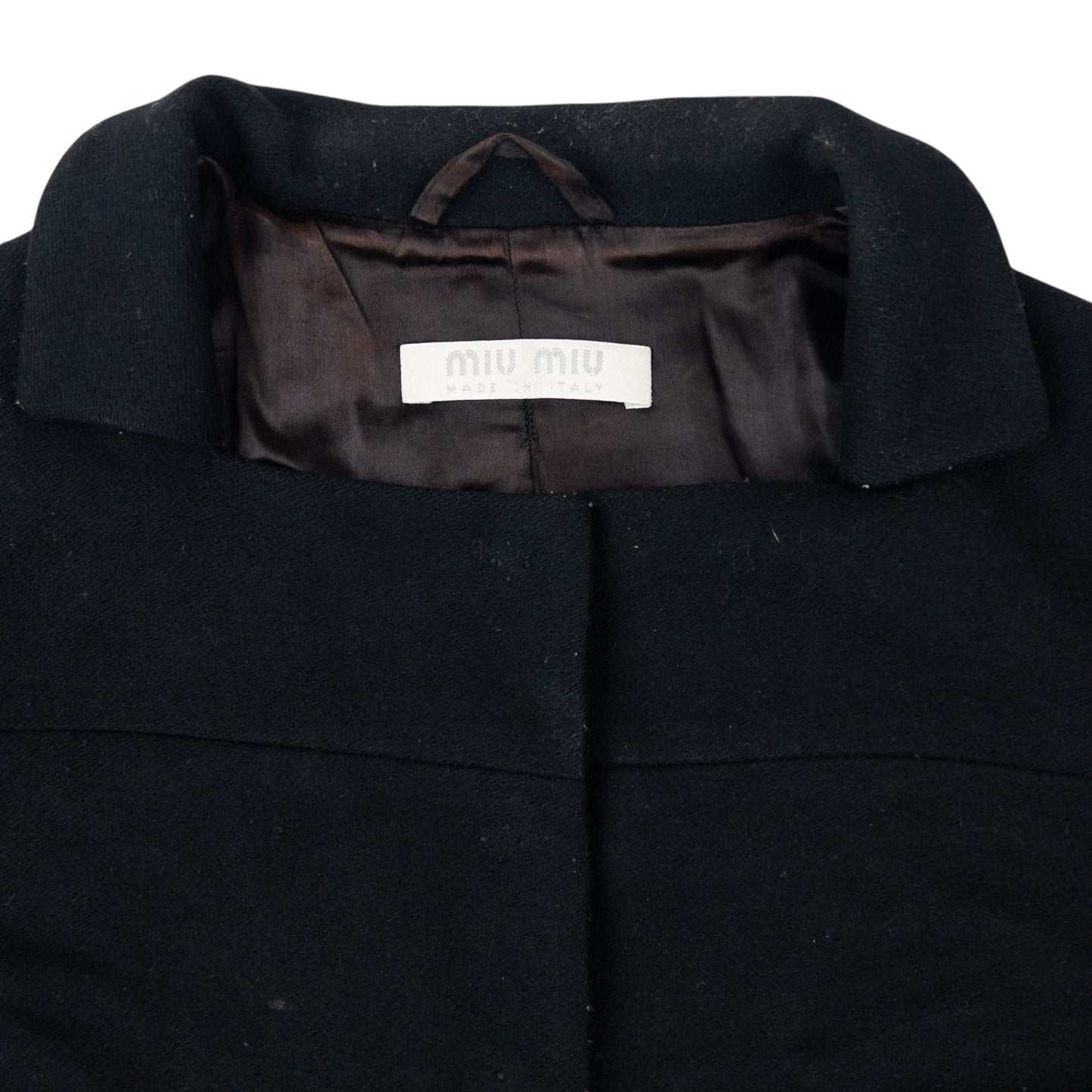 Vintage 2000 Miu Miu Button Up Longline Wool Jacket Womens Size XL