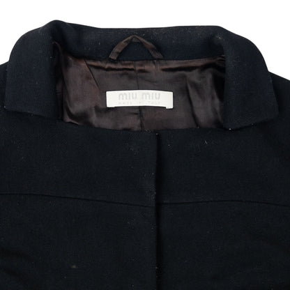 Vintage 2000 Miu Miu Button Up Longline Wool Jacket Womens Size XL