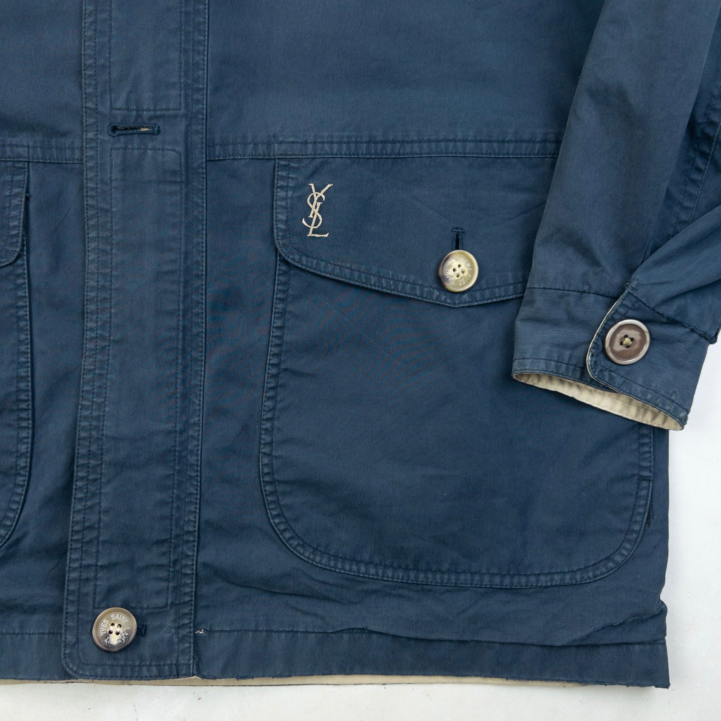 Vintage 90s YSL Yves Saint Laurent Reversible Jacket Size L