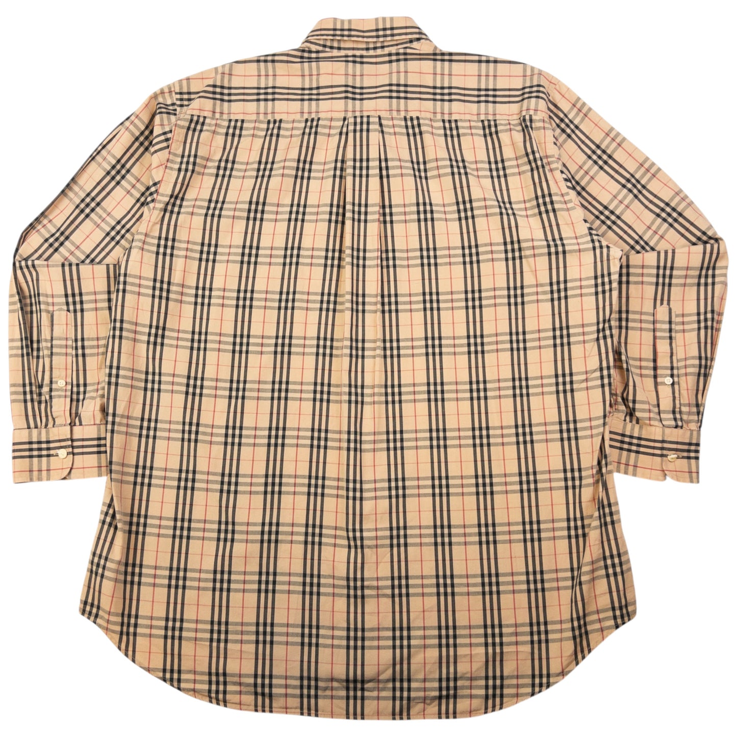 Vintage Burberry Nova Check Long Sleeve Button Up Shirt Size XL
