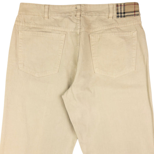 Vintage Burberry Nova Check Detail Trousers Size W32
