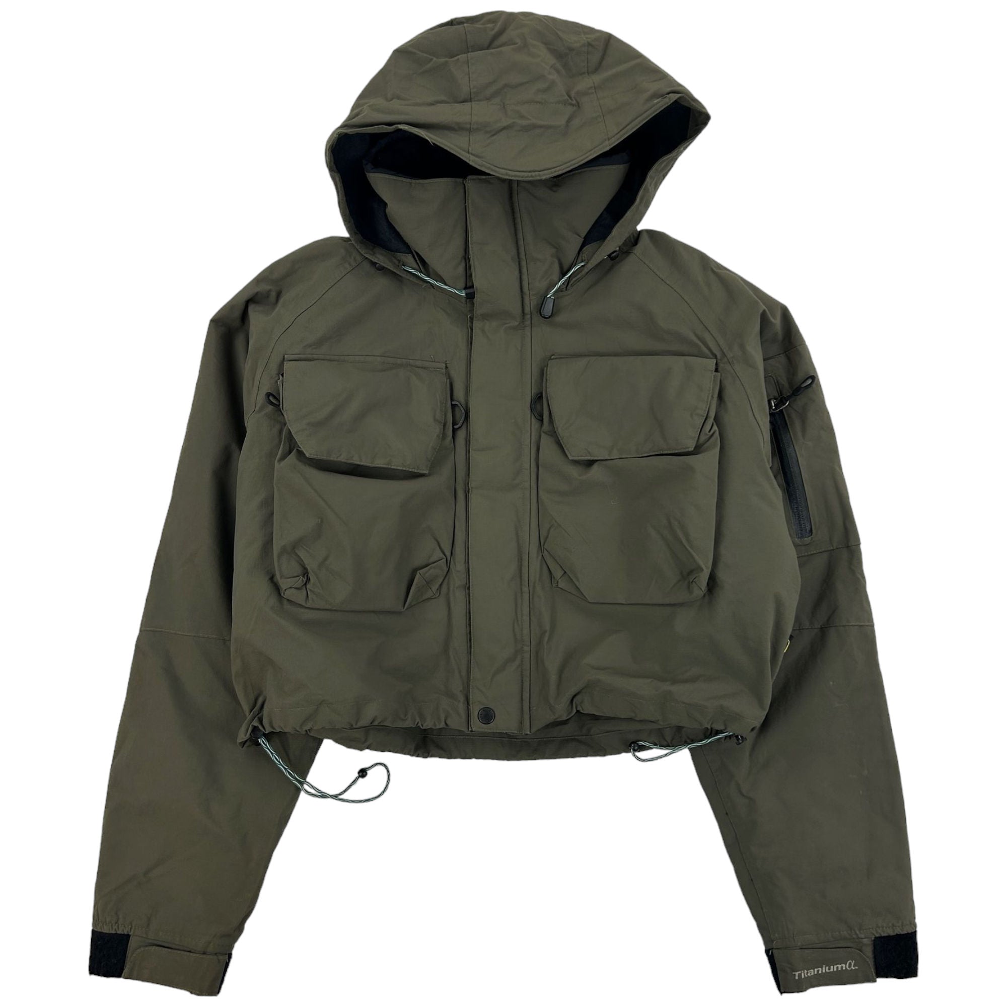 Vintage Wader Jacket Green Outdoor Size S Fleece 00s Streetwear