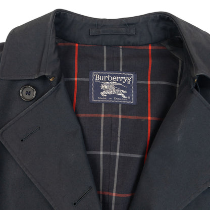 Vintage 90S Burberry Nova Check Lined Belt Waist Trench Jacket Womens Size XL