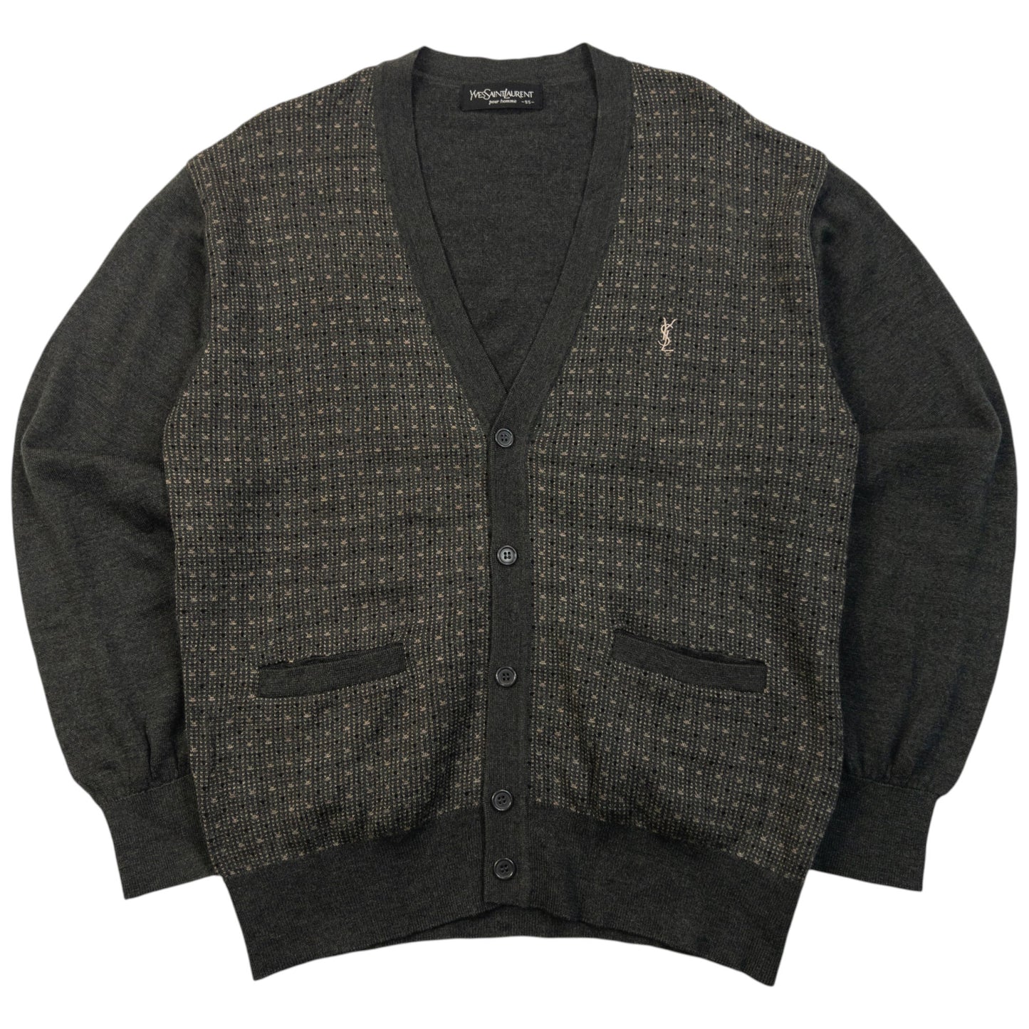 Vintage 90s YSL Yves Saint Laurent Pattern Cardigan Size S