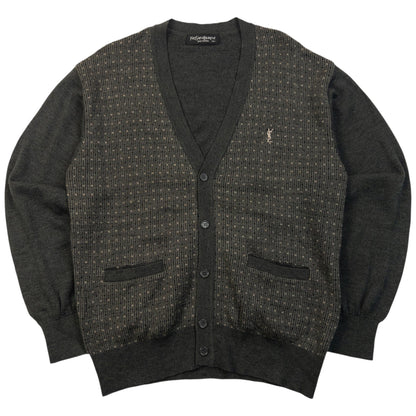 Vintage 90s YSL Yves Saint Laurent Pattern Cardigan Size S