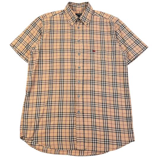 Vintage 2000s Burberry Nova Check Short Sleeve Button Up Shirt Size S