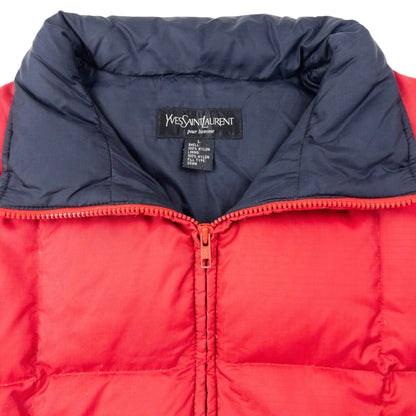 Vintage 90s YSL Yves Saint Laurent Zip Up Puffer Jacket Size XL