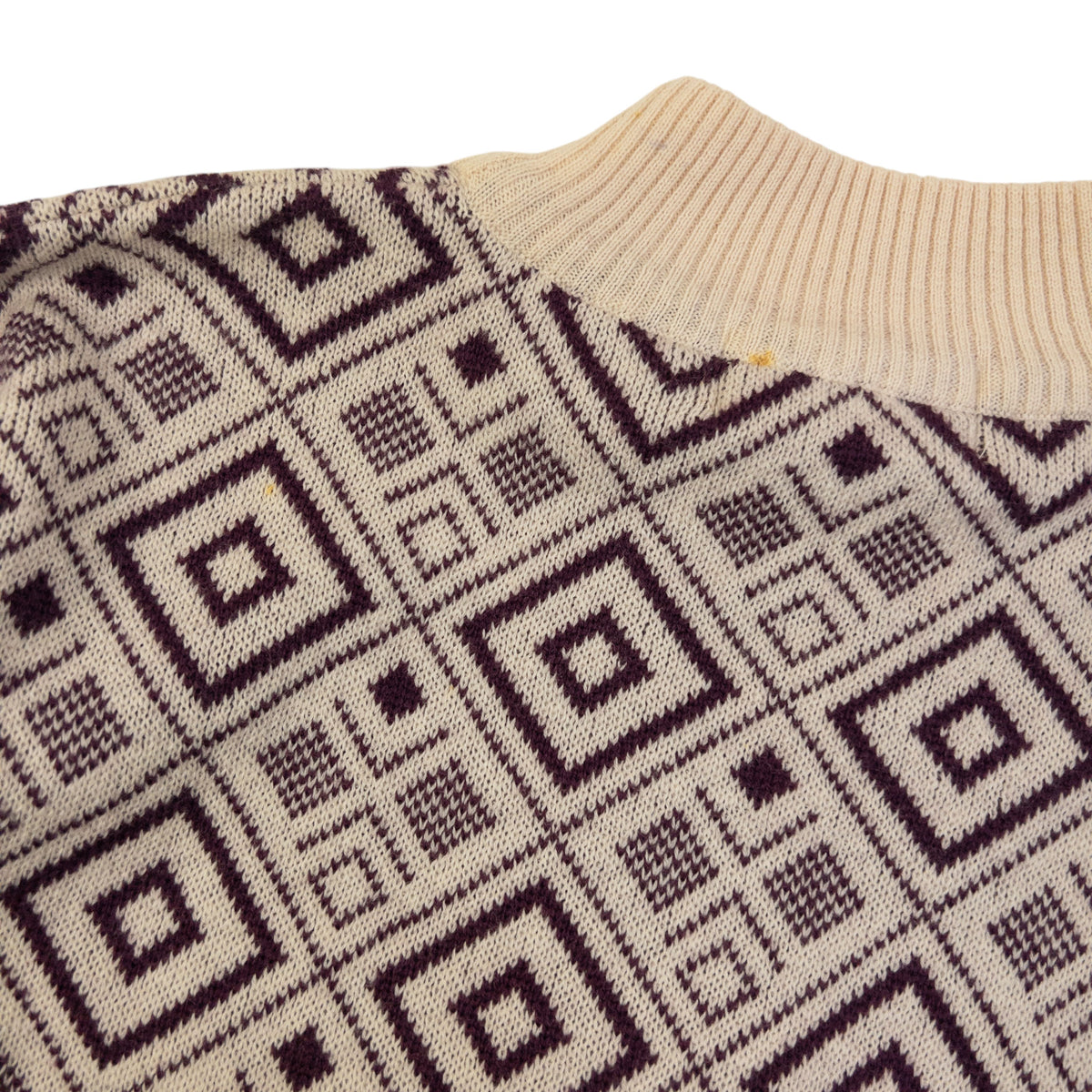 Vintage 80sYSL Yves Saint Laurent Pattern Wool Knit Jumper Size S