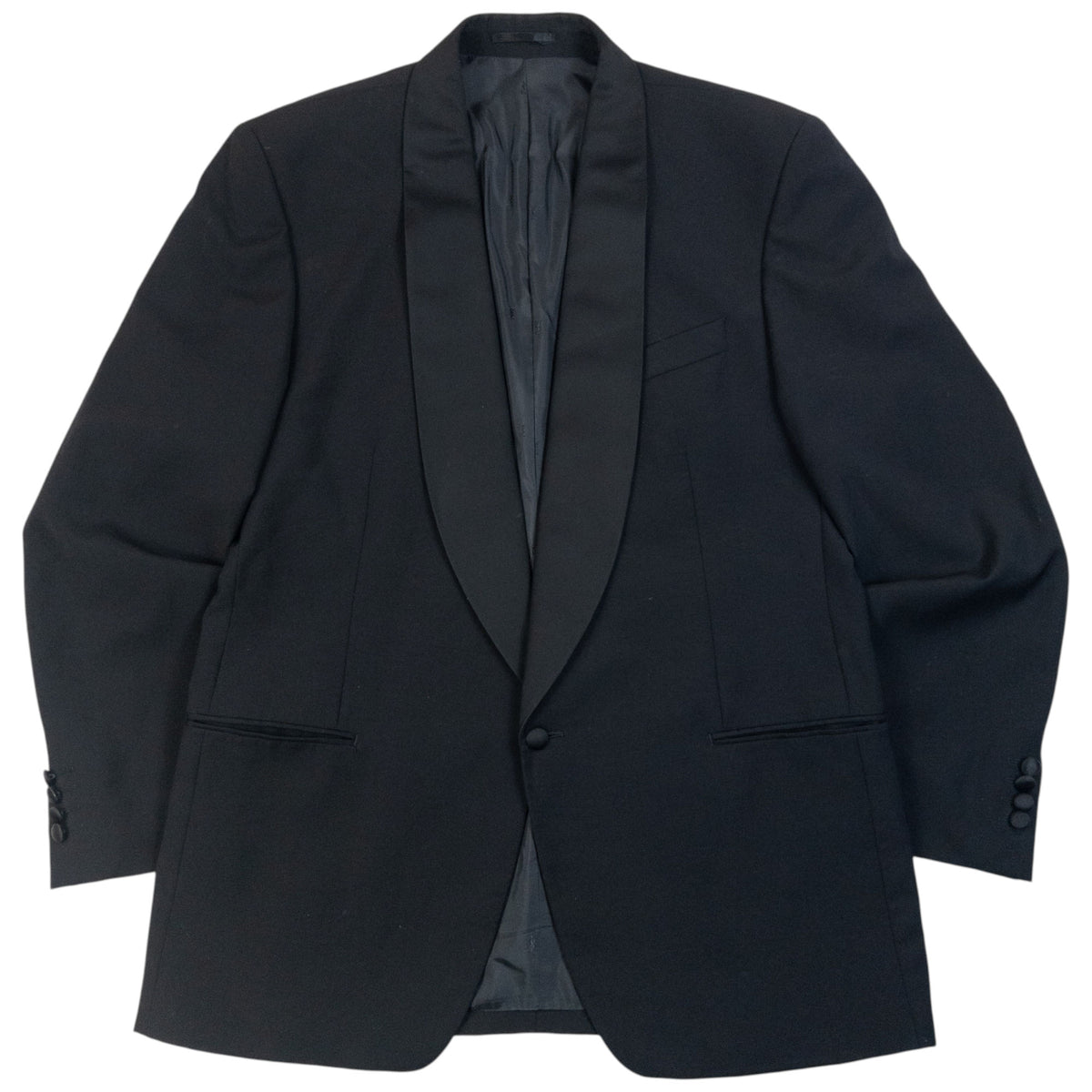 Vintage 90s YSL Yves Saint Laurent Jacket & Trousers Suit Set in black (wool), photo 2