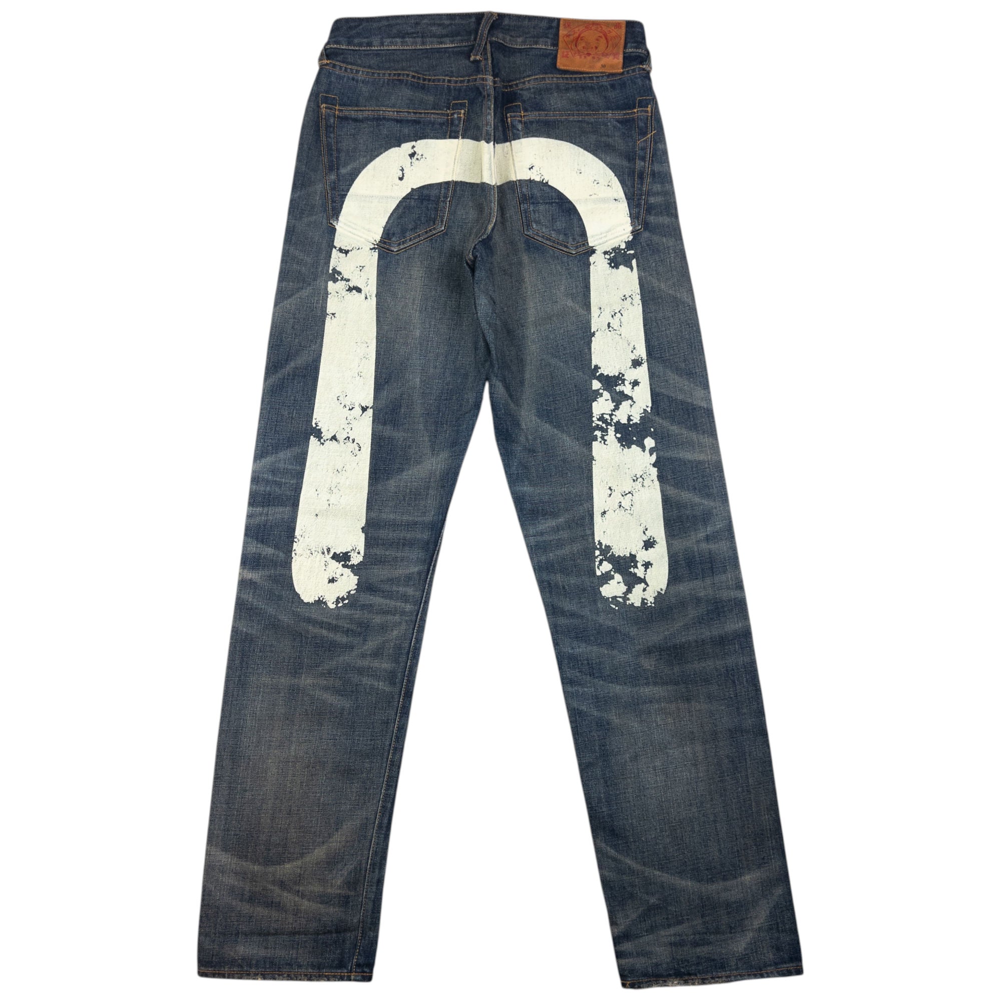 Vintage Evisu Painted Daicock Japanese Denim Jeans Size W30