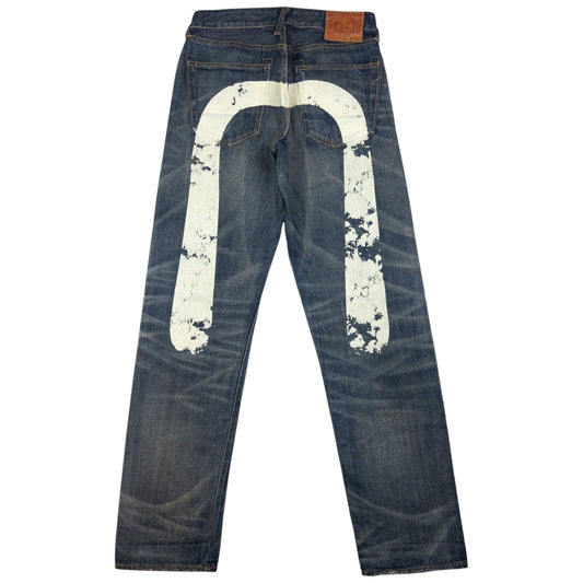 Vintage Evisu Painted Daicock Japanese Denim Jeans Size W30