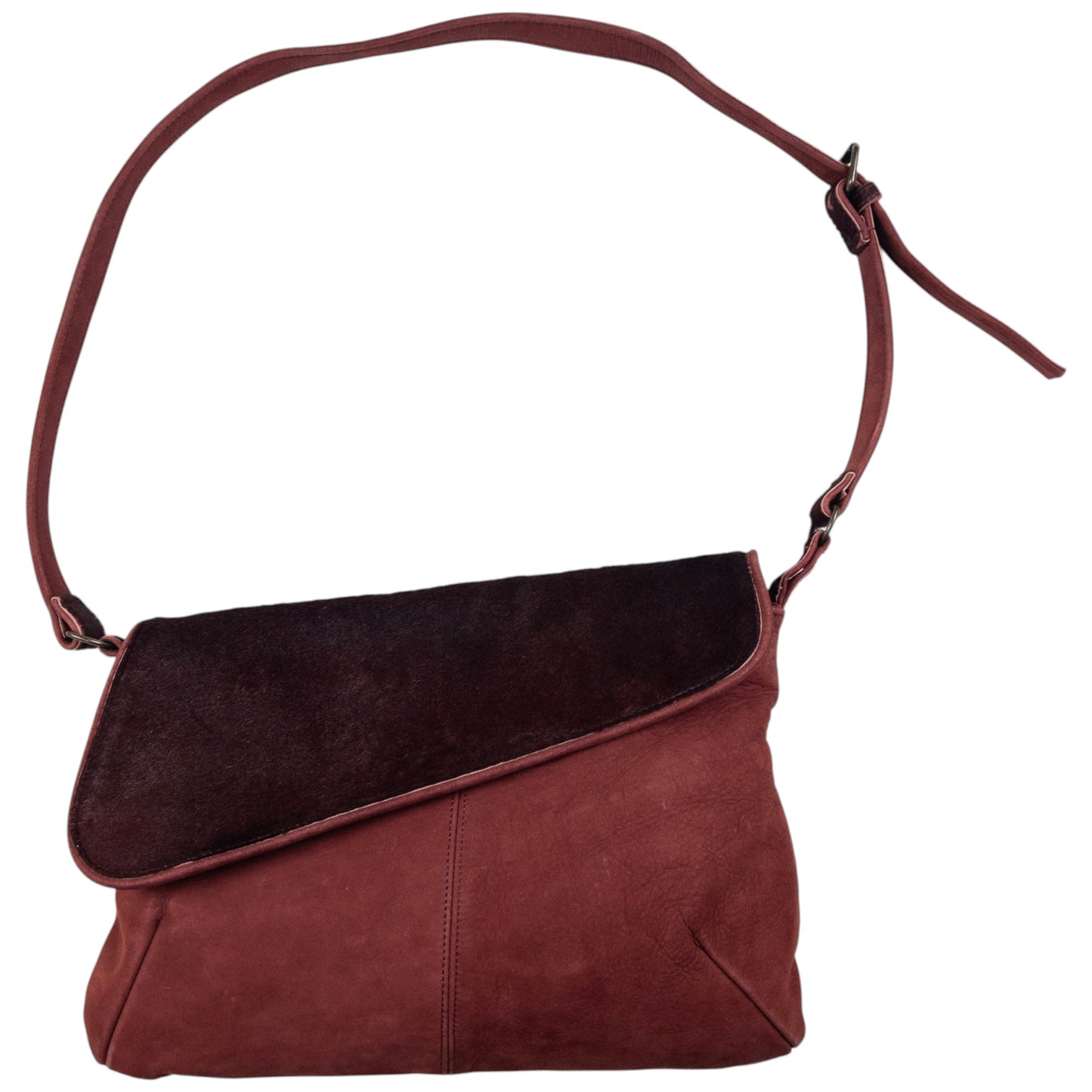 Vintage Yohji Yamamoto Asymmetric Suede Crossbody Bag