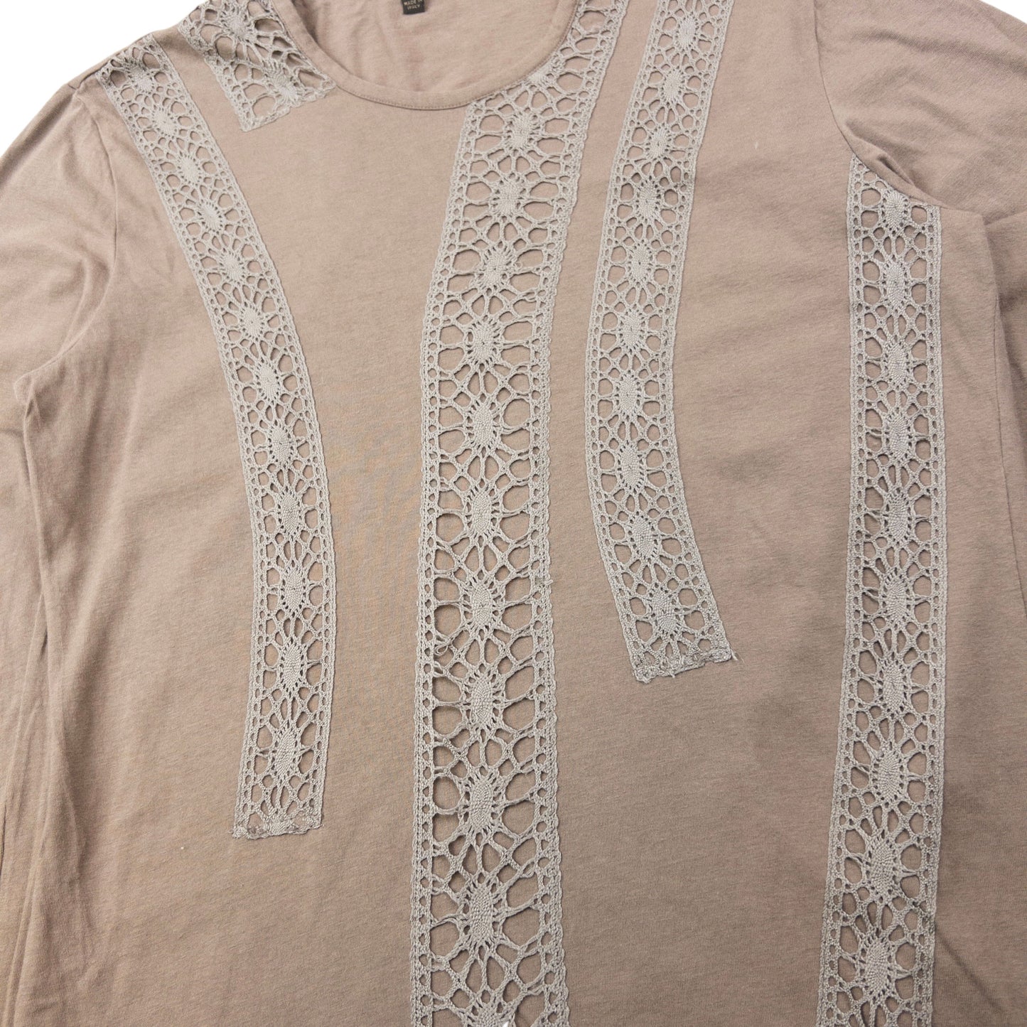 Vintage Burberry Lace Detail Long Sleeve T Shirt Size S