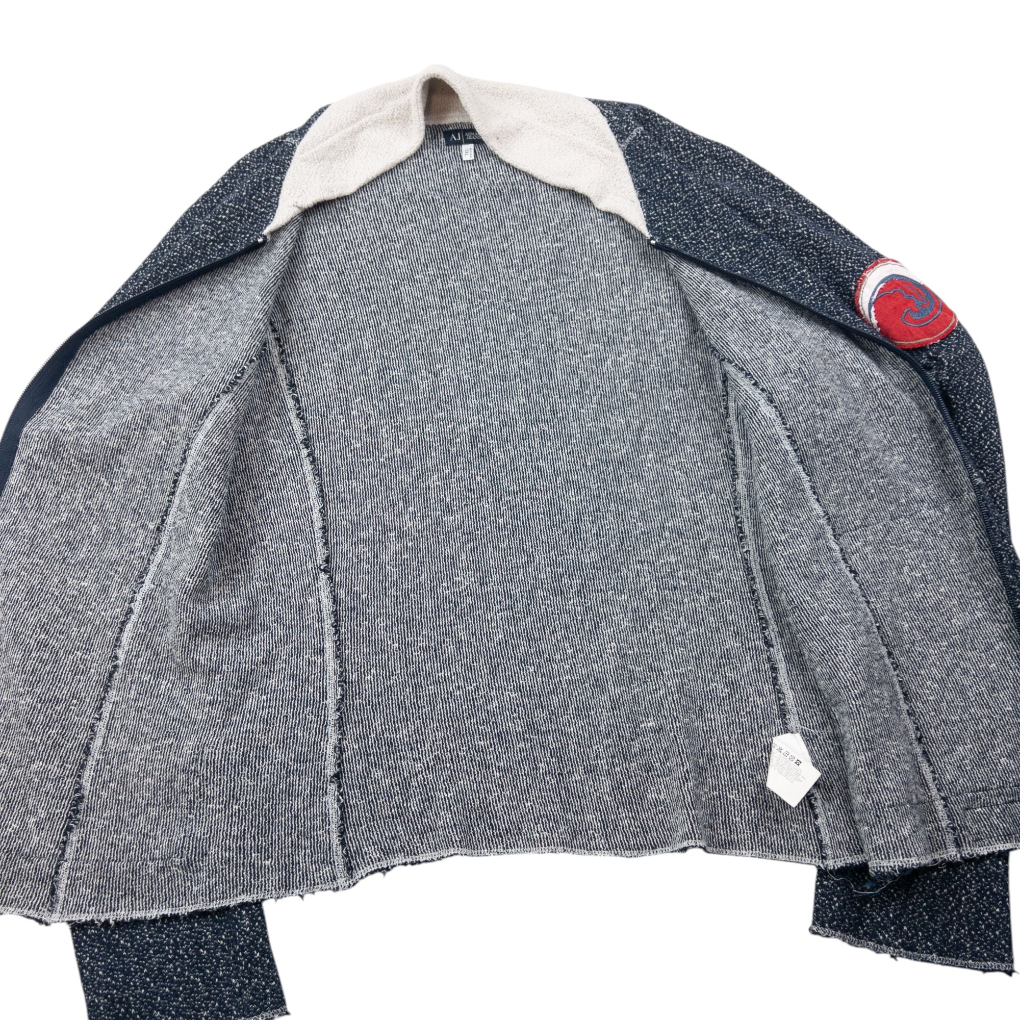 Vintage 2000s Armani Jeans Zip Up Hemp Jumper Womnes Size L