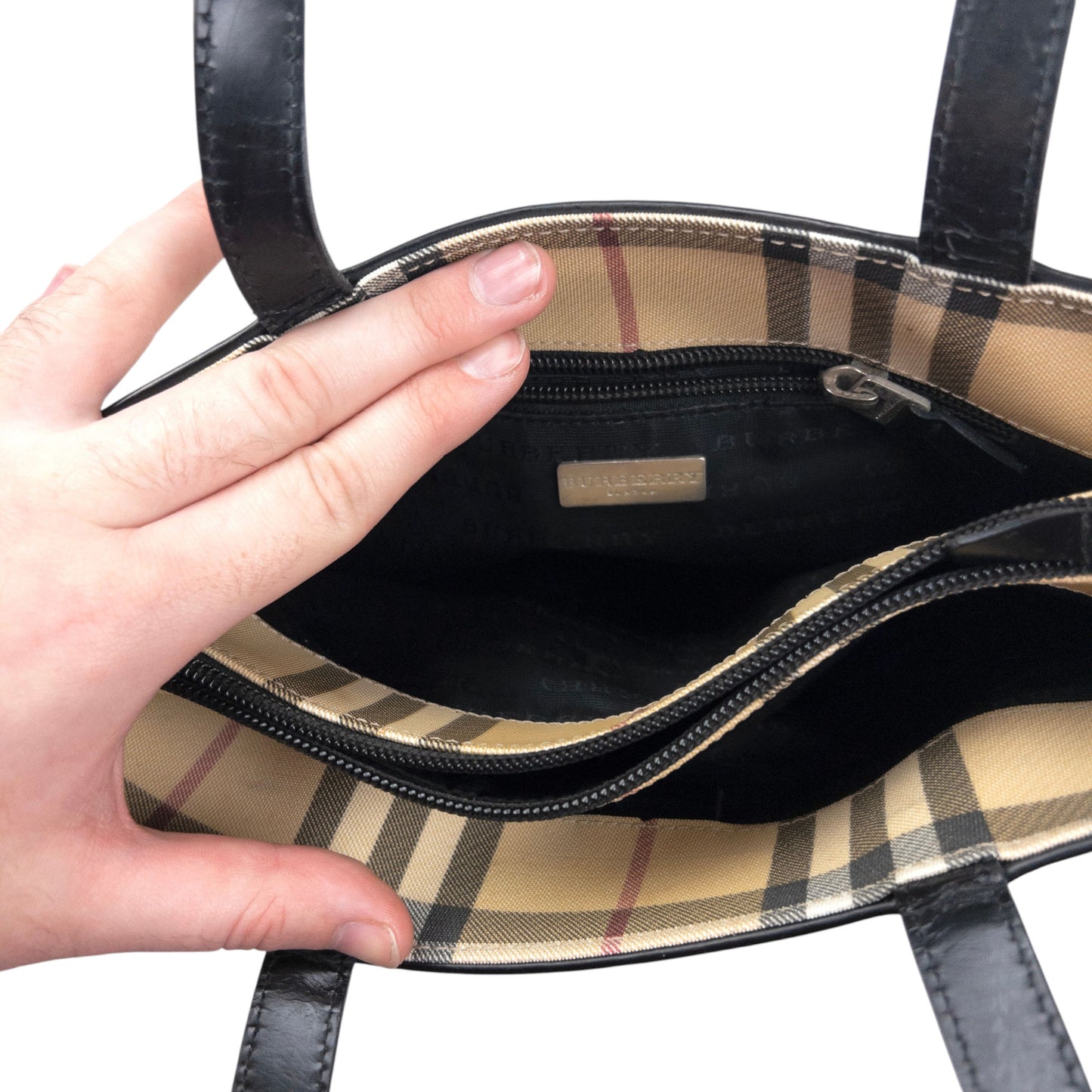 Vintage 2000s Burberry Nova Check Handbag