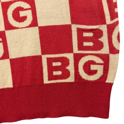 Vintage 90s Balenciaga Monogram Q Zip Sweater Vest Womens Size M