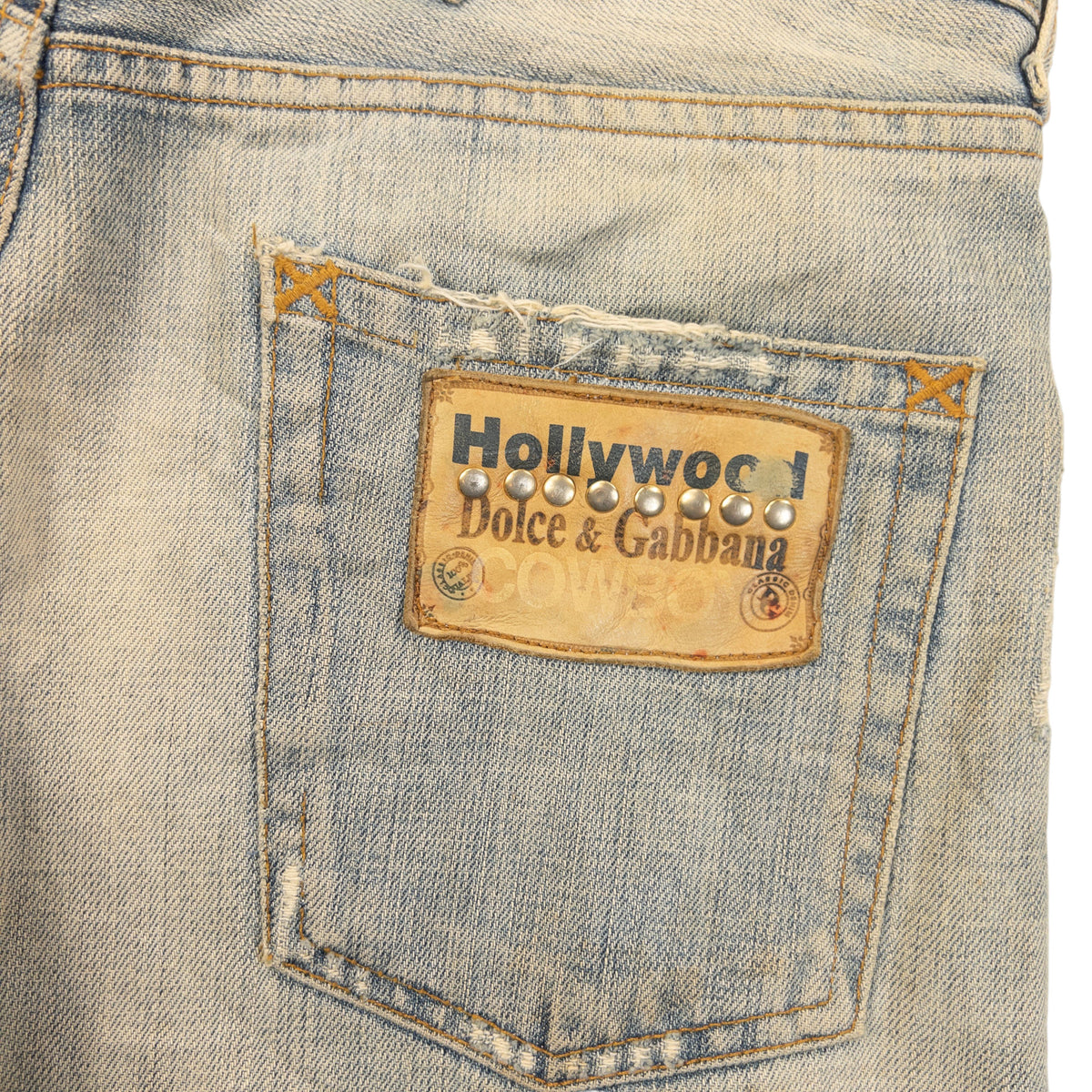 Vintage 2000s Dolce & Gabbana Hollywood Cowboy Denim Jeans Size W30