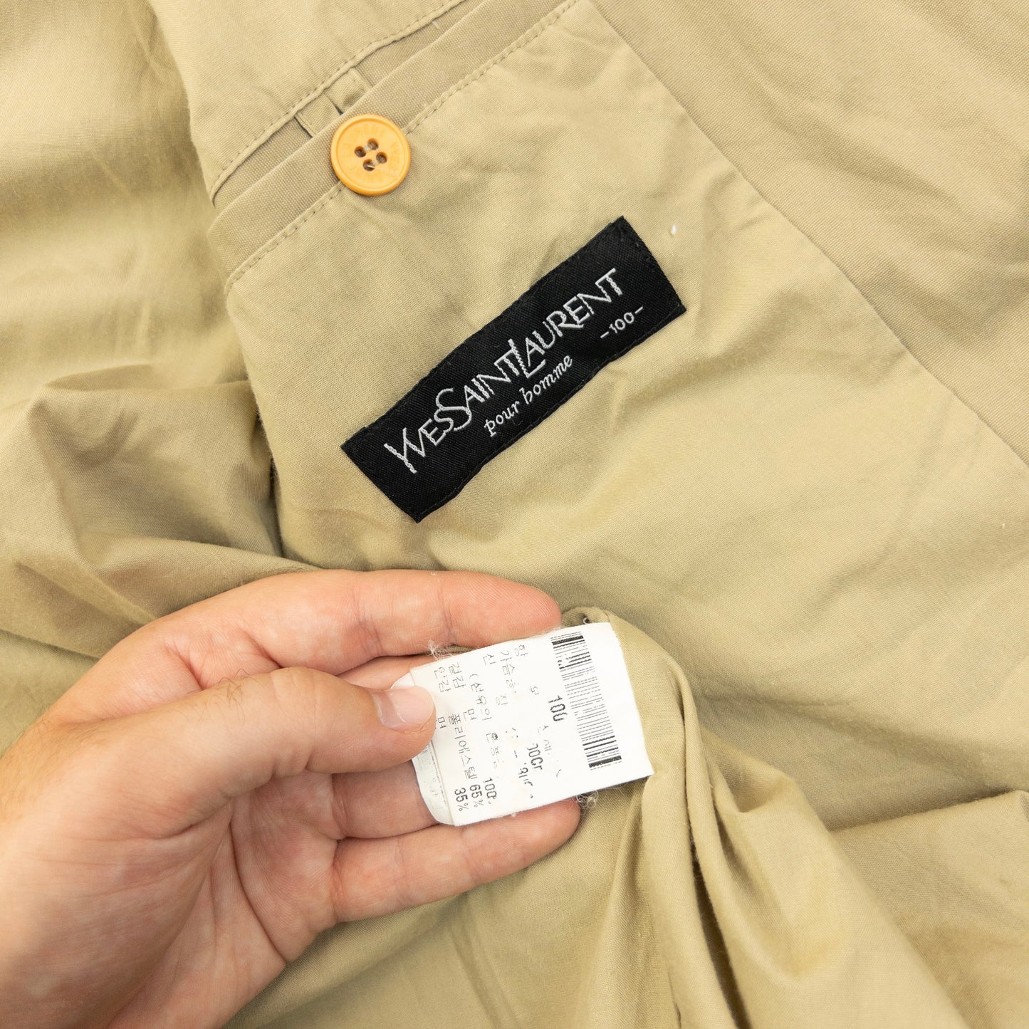Vintage 90s YSL Yves Saint Laurent Harrington Jacket Size M