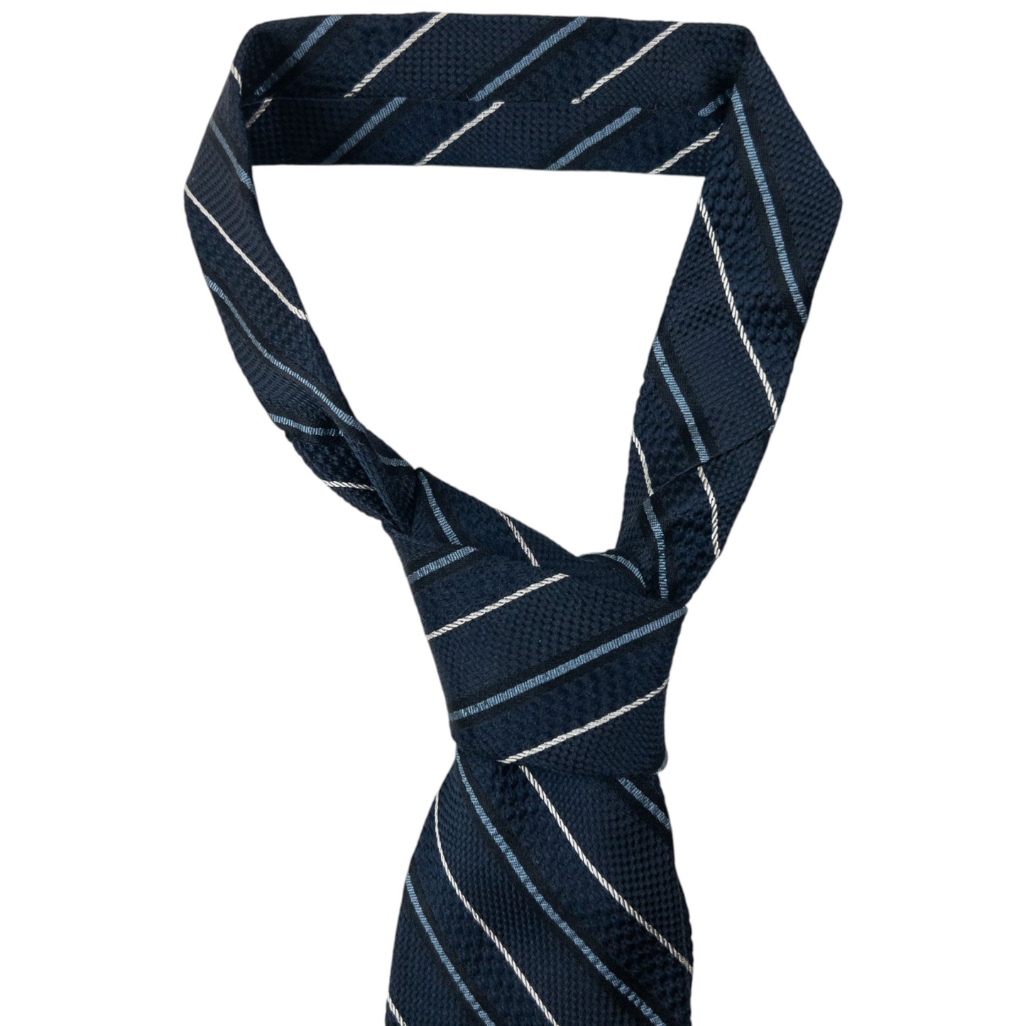 Vintage 90s Issey Miyake Striped Silk Tie