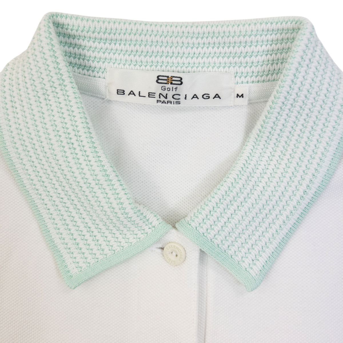Vintage 90s Balenciaga Golf Embroidered Polo Shirt Womens Size M
